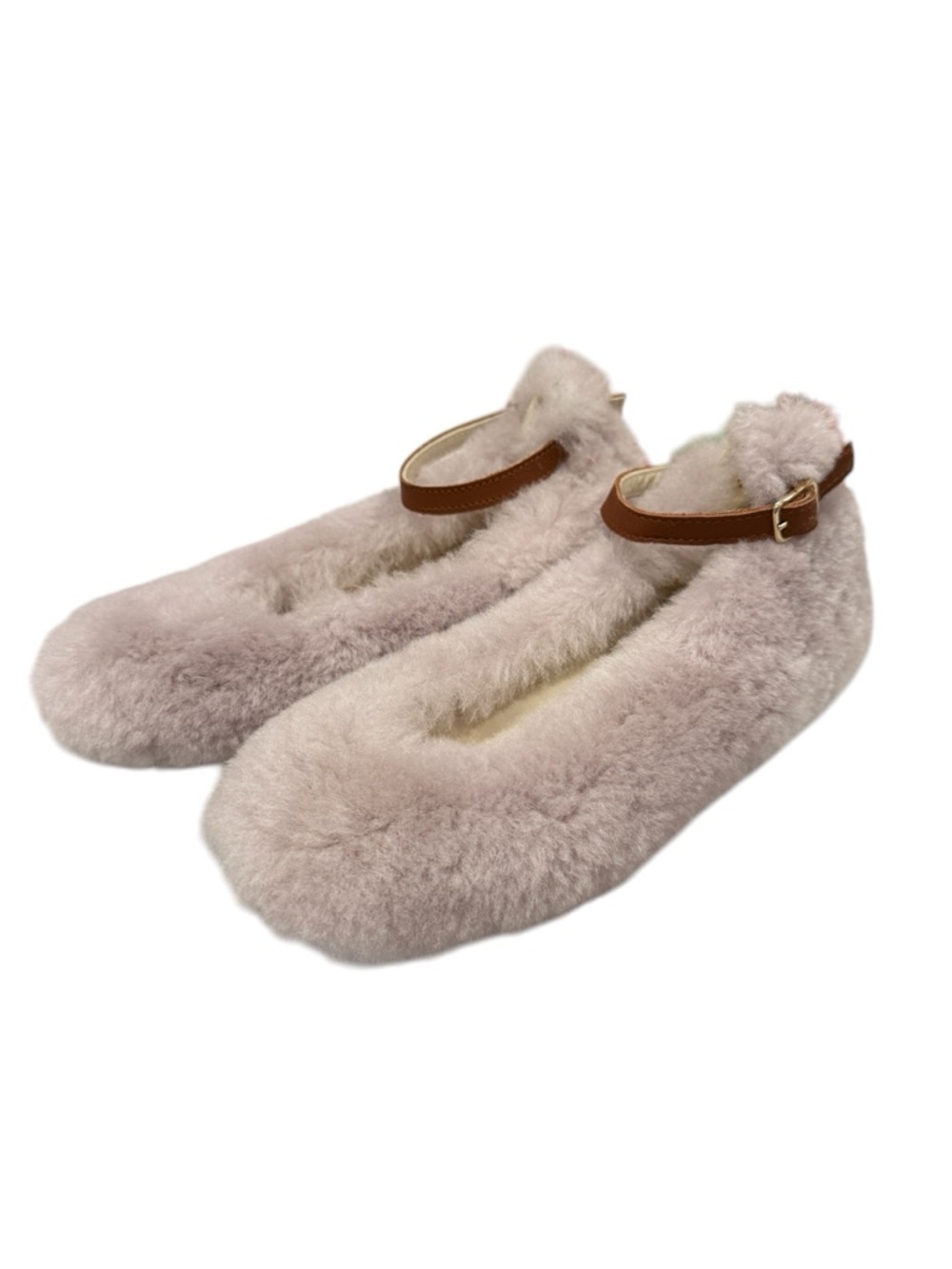 LUXE Sonatina furry Mary Jane Flats | Mauve Pink | Size 29